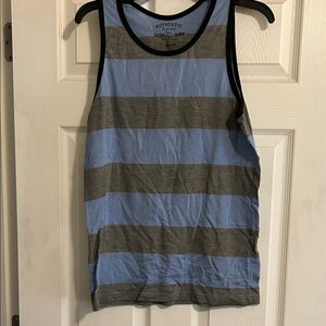 Authentic Blue and Gray Striped Tank Top